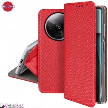 Telone atverčiamas dėklas - raudonas (Xiaomi Redmi A3) Telone atverčiamas dėklas - raudonas (Xiaomi Redmi A3)